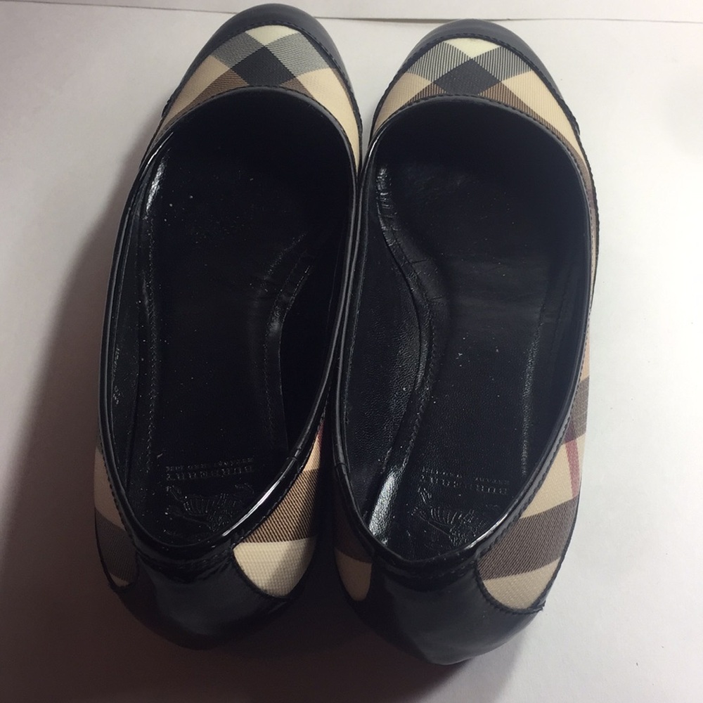 Burberry shoes canvas and patent leather